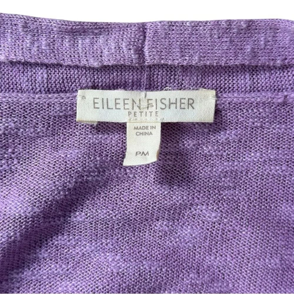 Eileen Fisher Linen Cotton Open Cardigan size PM